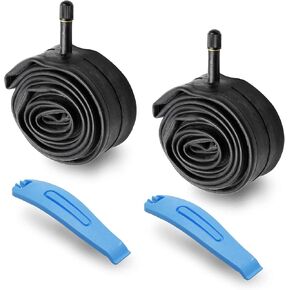 2 Pack Bike Tube Plus, 22 Inch Bike Inner Tubes with 3 Tire Lever, 22 x 2.125 Schrader Valve Bike Tubes Plus Tire Repair Tool