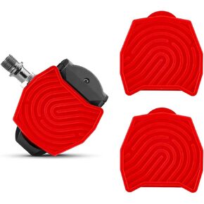 2pcs Replacement Pedal Converter for Peloton Bike & Bike+, Pedal Adapter Clipless Flat Pedal Converter for Regular Shoes, Exercise Bike Accessories (Red)