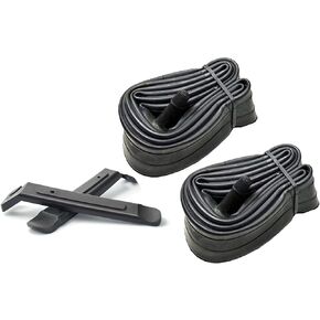 26" x 2.125"/2.35"/2.40"/2.50" (32mm) Bike Replacement Kit 2-Tubes 2-Tire Levers, Standard Schrader Valve Mountain Beach Cruiser Hybrid 2-Pack Bicycle Tires Repair Combo