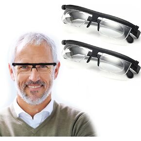 2PCS -Flex Focal Adjustable Glasses, Focus Adjustable Glasses Dial Vision, Flexvision Adjustable Vision Glasses Near in Saudi Arabia