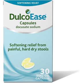 100mg Capsules, 30 Count , for Hard Stool Softener