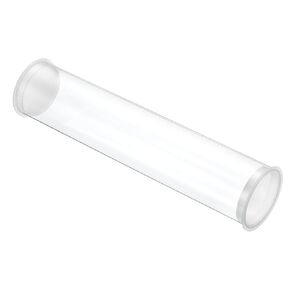 PATIKIL 7.9"L x 1.7"Dia Clear Storage Tubes, 1Pcs PC Plastic Transparent Hollow Round Rigid Tube with Cap for Beads Bath Salt Container Wedding Party Favors