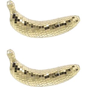 MAGICLULU 2pcs Disco Banana Fruit Statue Retro Decor Home Decor Banana Prop Home Banana Decor Banana Kitchen Decor