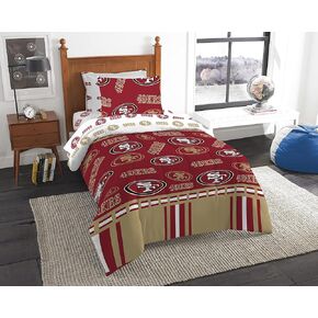 Northwest NFL San Francisco 49ers Unisex-Adult Bed in a Bag Set, Twin, Rotary Red