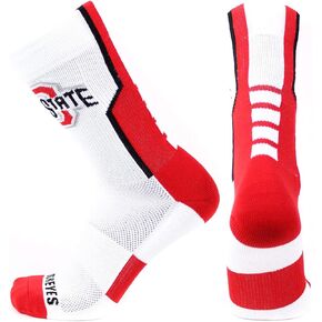Standard Ohio State White Sport Sock, Gray, One Size