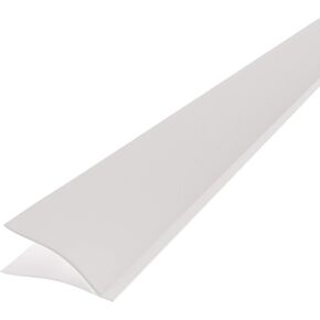 TMH Fin Shaped, Silicone Weather Stripping Door Seal and Window Seal, Self Adhesive (3M) - White Color, 20 Feet Long