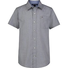 Tommy Hilfiger Boys' Short Sleeve Woven Button-Down Shirt