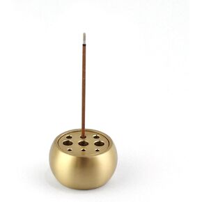 2 in 1 Incense Burner,1.4nch Brass Incense Holder for Incense Sticks/Coil Incense/Incense Cones, Home Fragrance Decoration