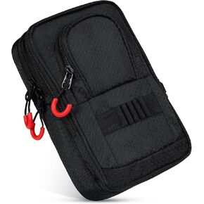 mytag Golf Ball Bag Pouch | Store 12-15 Balls, Golf Valuables Pouch Portable Outfit Organizer Bag Organizer Case Multipocket, Black