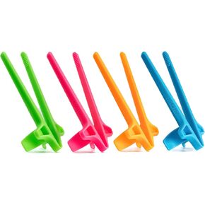 SNACTIV LITE Finger Chopsticks for Gamers 4PC NEON Bundle - As Seen on Shark Tank! The Official Snacking Tool of the Future - Enjoy Snacks and Chips with Ease - Innovative Gaming Snacking Solution