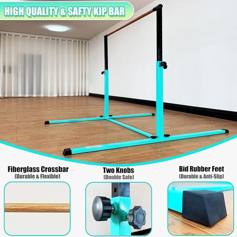 4FT/5FT Gymnastic Bar Set Gymnastics Horizontal Bar Gymnastics Kip Bar for Kids Home Use in Saudi Arabia