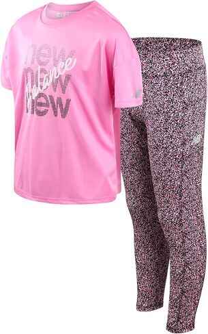 السراويل الضيقة النشطة للفتيات من New Balance - عبوة من قطعتين من سراويل اليوغا كاملة الطول (7-12) in Kuwait