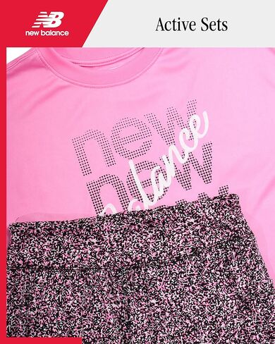 السراويل الضيقة النشطة للفتيات من New Balance - عبوة من قطعتين من سراويل اليوغا كاملة الطول (7-12) in Kuwait