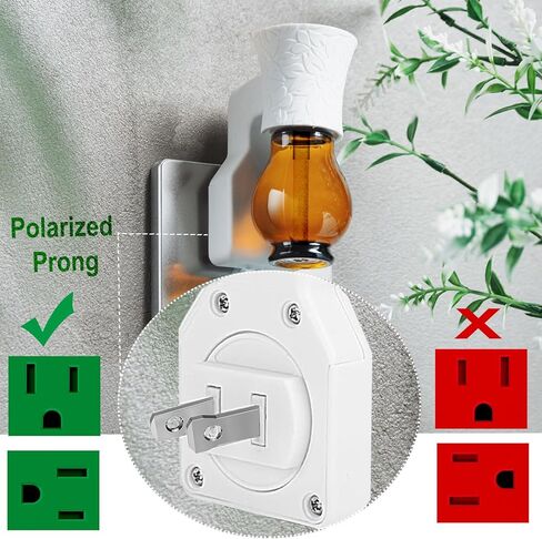 Plug in Oil Diffuser, 4 Packs Blank for DIY Air Freshener Make Unique Home Scent Aromatherapy, Work w/Essential Oil, EO+Water, Fragrance Refill for Plugins (4 Polarized Plug+4 Glass+4 Wick) in Saudi Arabia