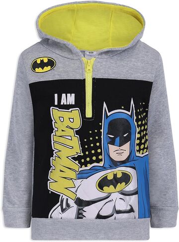 هودي باتمان بوي بنصف سحاب للأطفال الصغار والصغار – رمادي/أسود in Kuwait