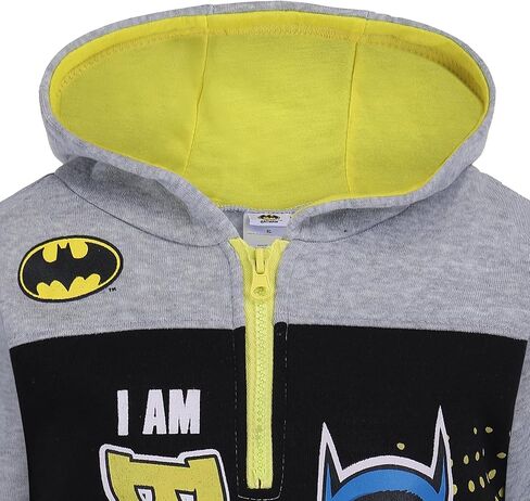 هودي باتمان بوي بنصف سحاب للأطفال الصغار والصغار – رمادي/أسود in Kuwait