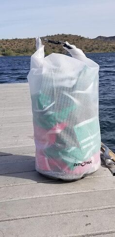 حقيبة تروس جافة من دراي باك، مقاس 11.5 بوصة × 19 بوصة، شفافة in Kuwait