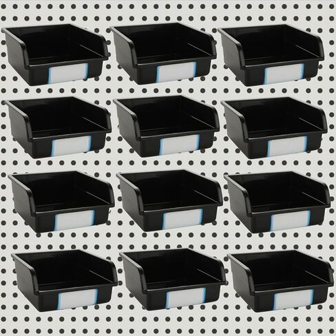 20 عبوة من صناديق Pegboard مع خطاف معدني وملصقات، وملحقات لوحة Pegboard لصناديق العمل السوداء، ومنظم أدوات Pegboard للأجهزة، وغرفة الحرف اليدوية، ومستلزمات الهوايات in Kuwait