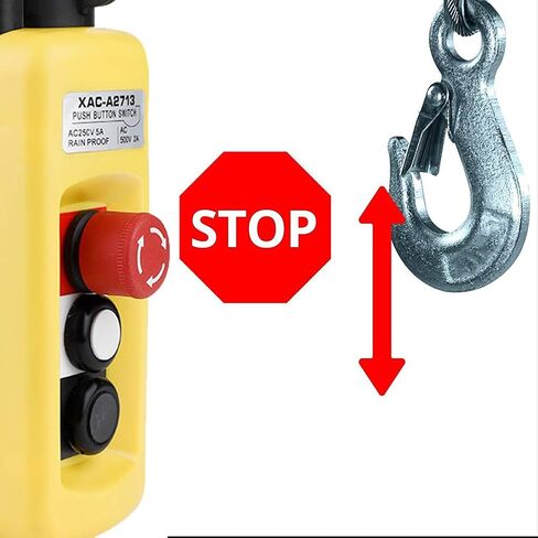 Hoist Lift Controller, Attic Lift System Hoist Push Button Switch Crane Remote Control Garage Hoist System Up Down Switch Crane Pendant Lifting in Saudi Arabia