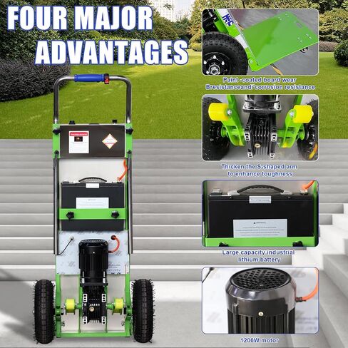 Electric Stair Climbing Dolly, 1200W Powered Electric Stair Climbing Hand Trucks Dolly Cart for Moving, 880lb Capacity Heavy Duty Stair Climber in Saudi Arabia