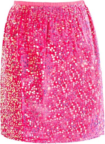 Women's Sequin Skirt Sparkle Stretchy Bodycon Mini Skirts Night Out Party in Saudi Arabia