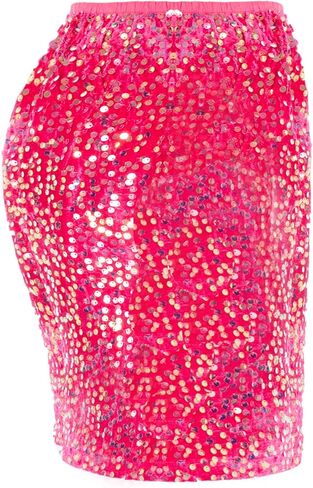 Women's Sequin Skirt Sparkle Stretchy Bodycon Mini Skirts Night Out Party in Saudi Arabia