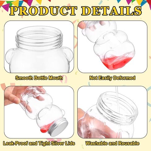 73 Pcs/36 Set Graduation Bear Plastic Jar 360ml/12 fl oz Candy Gift Ready Empty Bear Bottle with Graduation Cap and Tassel 24 Yd Ribbon Cute Candy Jar Bear Container Bulk for 2024 Grad Party Favors in Saudi Arabia