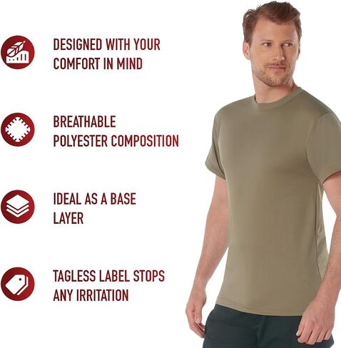 Rothco Quick Dry Moisture Wicking T-Shirt Active Athletic Shirt in Saudi Arabia