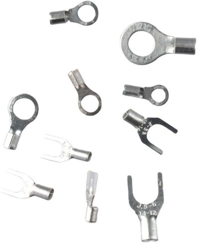 FEIYING 320pcs Ring Terminals Fork Connector Kit, AWG 22-12 Wire Lugs Battery Cable Terminals, 10 Kinds Non-Insulated Wire Connectors Fork Terminal Electrical Wire Crimp Connectors Kit in Saudi Arabia