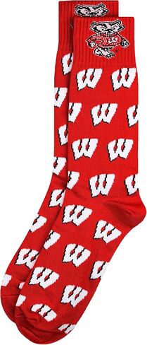 جوارب رسمية من NCAA Wisconsin Badgers، أحمر/أبيض in Saudi Arabia