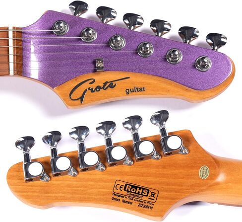 Grote GTLM-2 Solid Body Electric Guitar, Roasted Maple Neck, Split Coils Pickup, Stainless Steel Frets with Gigbag (Purple) in Saudi Arabia