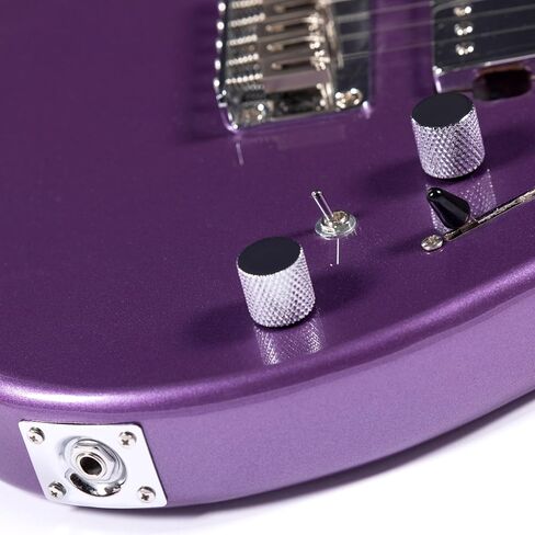 Grote GTLM-2 Solid Body Electric Guitar, Roasted Maple Neck, Split Coils Pickup, Stainless Steel Frets with Gigbag (Purple) in Saudi Arabia