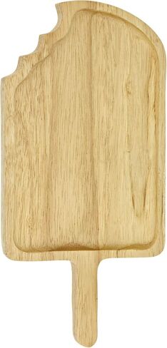 AeraVida Fun Ice Cream Popsicle Shaped Native Natural Wood Hand Carved Plate | Ice Cream Shaped Wooden Plates | Wooden Plates Home Décor | Hand Carved Wooden Plates for Food in Saudi Arabia