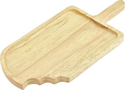AeraVida Fun Ice Cream Popsicle Shaped Native Natural Wood Hand Carved Plate | Ice Cream Shaped Wooden Plates | Wooden Plates Home Décor | Hand Carved Wooden Plates for Food in Saudi Arabia