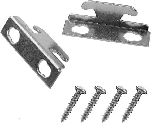 4pcs 2 Sets Curtain Rod Side Bracket Curtain Hooks Curtain Rod Ceiling Side Mounting Bracket with Screws for Home Kitchen Supplies in Saudi Arabia