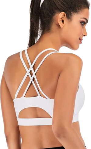 حمالة صدر رياضية من LUREME للنساء بظهر متقاطع مع أكواب قابلة للإزالة (sb000001) in Kuwait