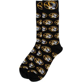 NCAA Missouri Tigers Dress Socks, One Size, Gold