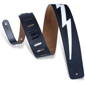 Levy's Leathers DM2-BLK 2.5" Leather with Leather Bolt, Black