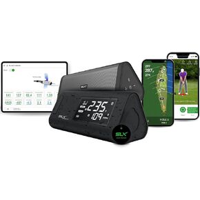 SLX Hybrid Pro Golf Launch Monitor + GPS-Speaker: Combined with HD Magnetic Speaker - Effectively Track Your Ball Speed, Club Speed, Distance and Smash Factor