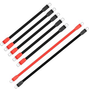 7PCS Golf Cart Battery Cables Compatible with EZGO TXT 36V and 48V 1994-UP 4 Gauge AC/DC Wiring Kit, Ultra Long,Flexible and Durability Golf Cart Battery Cables Set