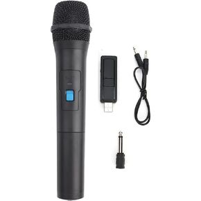 Microphone Handheld VHF Mic, Cordless Universal Microphone with USB Receiver, Multipurpose Microphone for Karaoke Church Speech Wedding Party Singing