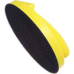 uxcell Hook and Loop Hand Sanding Block 6 Inch Round Detail Sanding Disc PU Foam Backing Plate Manual Sander for Detailing Polishing