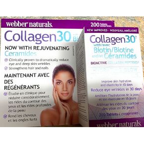 Webber Naturals Collagen 30 with Biotin and Ceramides, 200 Tablets
