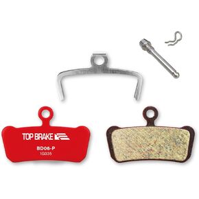 Top Brake Disc Mountain Bike Brake Pads for AVID Elixar 7/9/ XO SRAM G2 Guide R/RS/RSC | MTB, Downhill, Trail Bikes| Ceramic Compound, Silent Option,Performance Version, Red (PIN Included)