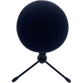 Microphone Pop Filter Wind Muff For Blue Snowball Ice Deadcat Furry Windscreen Wind Cover For Blue Snowbal (Black)