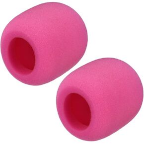 uxcell 2PCS Thicken Ball-Type Sponge Foam Mic Cover Handheld Microphone Windscreen Shield Protection Pink for KTV Broadcasting