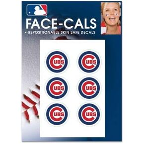 Wincraft MLB Chicago Cubs Face Tattoos, Team Colors, One Size
