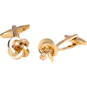Personality fashion cufflink for men gold single-line spiral cuff studs French twist cufflinks