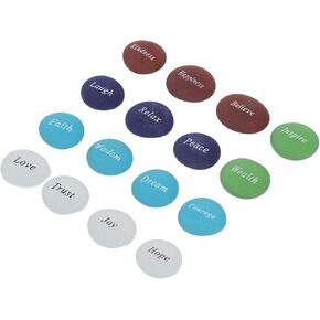 16PCS Inspirational Stones,Zen Stones Encouragement Stones Heart Healing Crystals Worry Stones Party Rocks Decorative Stone with Words