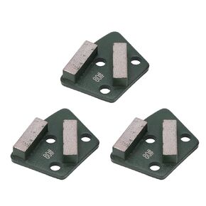 Diamond Floor Grinding Pad Disc, 3Pcs Diamond Grinding Shoes,Trapezoid Grinding Concrete Floor Cutting, Metal Polishing Pads Coating Disc Shoes 2 Long Teeth